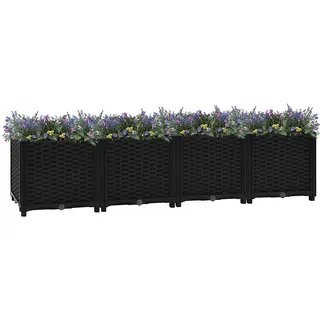 vidaXL Hochbeet 160 x 40 x 34,7 cm Schwarz