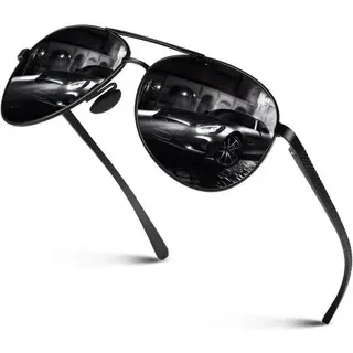 Pilotenbrille Herren Polarisiert Al-Mg Rahmen UV400 Schutz