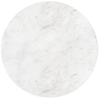 OnlyWow Badematte Weiß - Marmor - Graue Adern, Höhe 10 mm, Polyester, Rund, Badezimmerteppich, Badteppich, Rutschfest, Badvorleger, Waschbar grau Rund | 70 cm x 70 cm x 10 mm