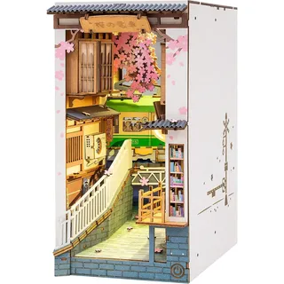 ROBOTIME Book Nook DIY Bücherecke Sakura Densya