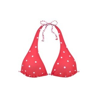 S.OLIVER Triangel-Bikini-Top Damen rot-weiß Gr.32 Cup A/B