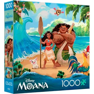 Ceaco - Disney - Thomas Kinkade - Moana und Maui - 1000 Teile Puzzle für Erwachsene - Herausforderndes Puzzle perfekt für Spieleabende - Fertige Größe ist 26,5 x 19 cm