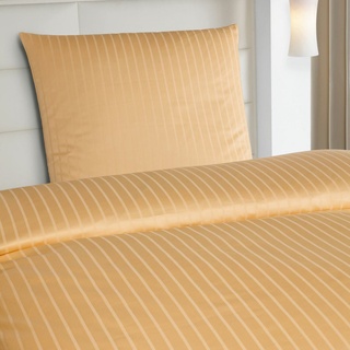 BettwarenShop Bettbezug einzeln 135x200 cm | gold  Hotelbettwäsche Viola
