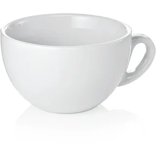 WAS Germany - Cappuccino Obertasse Set ITALIA WHITE, 280 ml, Set á 6 Stück, Porzellan