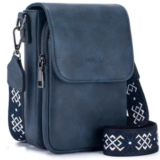 MUIIKOLA Handytasche zum Umhängen,RFID-Blockierung große Kapazität Handy Umhängetasche Damen Veganes Leder,Handytasche mit Geldbörse zum Umhängen,umhängetasche damen Breiter Gurt