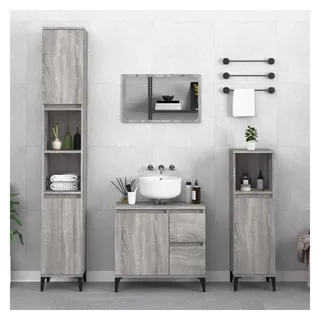 vidaXL Badschrank 30 x 117 x 30 cm Grau