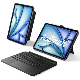 Inateck Hülle mit Tastatur für iPad 11 (A16, 2025), iPad 10 (Gen 2022) Schwarz