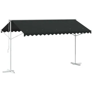 vidaXL Freistehende Markise 4 x 3 m grau