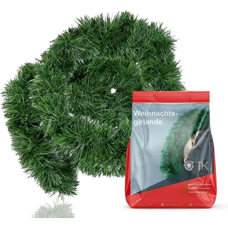 Weihnachtsgirlande grün - 10 Meter - künstliche Dekogirlande Durchmesser 10 cm - Tannen Girlande Weihnachten