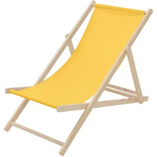 ECD Germany Sonnenliege 100 x 83 x 100 cm Gelb