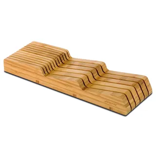 Arcos Messerblock Bambus für Messer bis 25 cm Braun | Messerblock mit Schublade aus Bambus, 39 x 432 x 139 mm. Für Messer bis 25 cm, ideale Aufbewahrung.