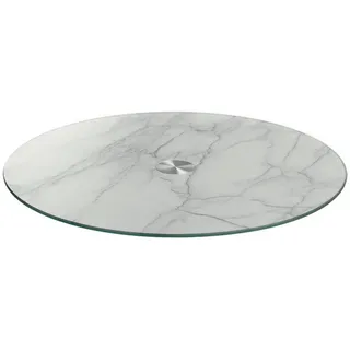 LEONARDO Platte Marble 33 cm Glas Weiß