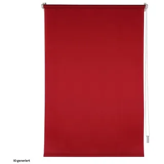 Doppelrollo Tageslichtrollo 80 x 150 Rot Marisol, HTI-Living, ohne Bohren, Klemmfix, Klemmfix, Festmaß freihängend ohne Bohren Klemmfix rot