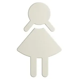 Hewi 801 Symbol Frau 801.91B02099 87x150x3mm, selbstklebend, matt, reinweiß
