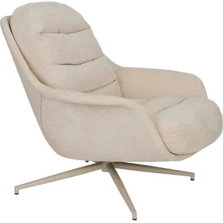 ZUIVER Lounge-Sessel Philly Polyester 87 x 86 x 66 cm Beige drehbar