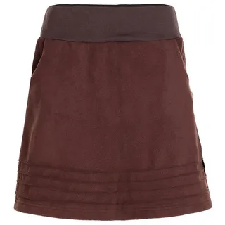Vishes Minirock Thermorock warmer Damen Winterrock kurz Minirock aus ECO-Fleece Hippie, Retro, Goa Style braun 38-40
