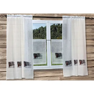 HOSSNER - ART OF HOME DECO Weihnachtsmann Stangendurchzug 90 x 150 cm Beige 1 St