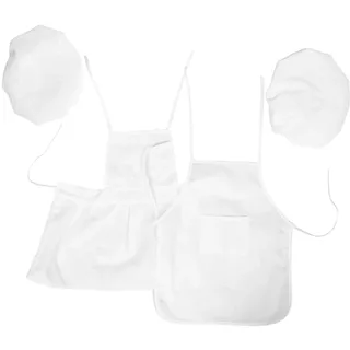 Vaguelly 2 Sätze kochschürze Boy Chef Costume Photography Chef backschürze Costume kochuniform babyfotografie schürze Suit White