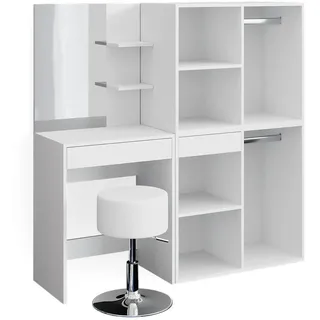 Vicco Schminktisch Frisiertisch Schminkkommode Isabelle + Hocker Beistellschrank