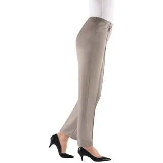 Jerseyhose CLASSIC BASICS Gr. 52, Normalgrößen, grau (grau, kariert) Damen Hosen Jerseyhosen