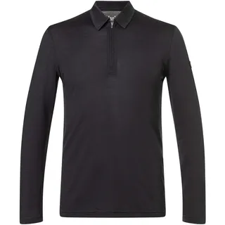 super.natural Zip Polo LS schwarz XL