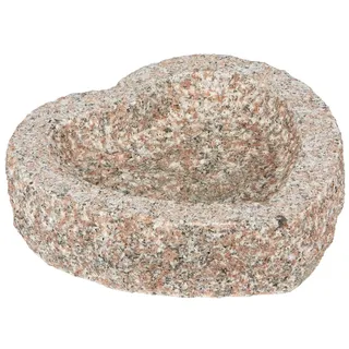 Dehner Vogeltränke Vogelbad Herz, ca. 30 x 30 x 10 cm, Granit grau