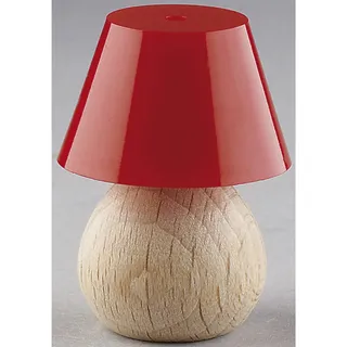 Kahlert Licht 10465 - Minipuppenzubehör - Tischlampe Holzfuß, Schirm, rot