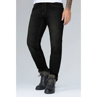 Comfort-fit-Jeans CAMP DAVID Gr. 33, Länge 30, schwarz Herren Jeans Comfort Fit mit Used-Waschung