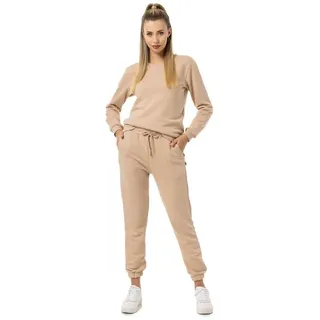 RedBridge Jogginganzug Sweatshirt mit Sweatpant Premium Basic (Set, 2-tlg) beige XXL