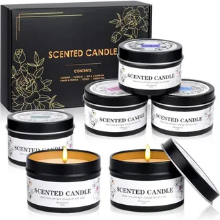 luxuskollektion Duftkerzen Geschenkset 6 schwarz