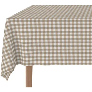 Martina Home – Vichy Teflon-Tischdecke – Taupe – 100 x 140 cm