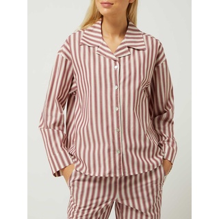 Pyjama-Oberteil aus Baumwolle, Bordeaux, XL