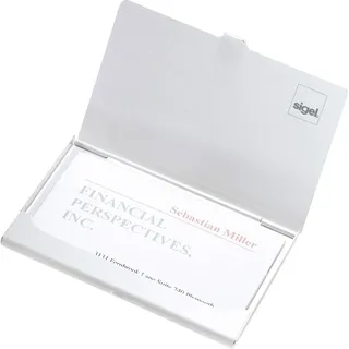 Sigel Visitenkartenetui 92 x 63 x 5 mm Silber 15 St.