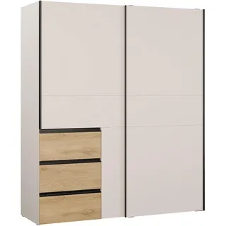 Forte Schwebetürenschrank Winn 170,3 x 200,5 x 61,2 cm Beige