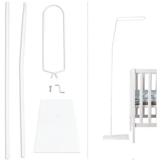 Babykajo Betthimmel (4-tlg), Himmelstange für Babybett – Stange für Betthimmel Babybett i weiß