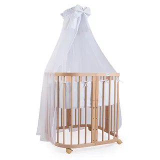 Waldin 7in1 Babybett Weiß 77,5 x 75 cm