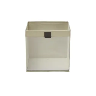 Aufbewahrungsbox faltbar , creme , Polyester, Karton, Karton/Papier , Maße (cm): B: 30 H: 30 T: 30
