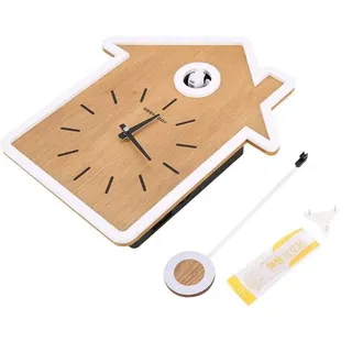 Kuckucksuhr Moderne Einfache Nordischen Stil Design Schaukel Bericht Uhr für Schlafzimmer Wohnzimmer Schule Büro Coffee Shop Dekoration(1) - Ej.life