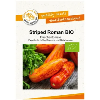 BIO-Tomatensamen Striped Roman Flaschentomate Portion