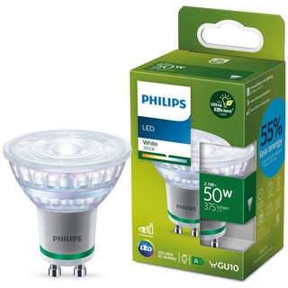 Philips LED Classic ultraeffiziente GU10 Lampe mit Energieeffizienzklasse A, ersetzt 50W, neutralweiß