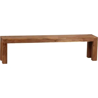 FineBuy Sitzbank Akazie Braun 180 x 35 cm