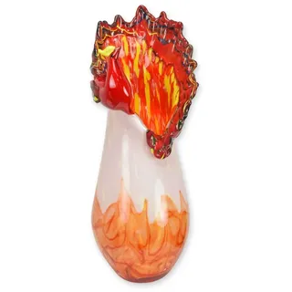 Aubaho Dekoobjekt Eine Glasvase im Murano-Stil in Form eines Pfaus Replikat Retro Design