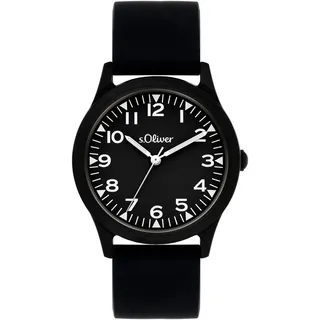 s.Oliver The Black Rush 0 mm Silikongehäuse schwarz Silikonarmband schwarz
