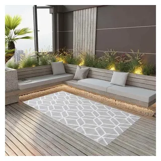 vidaXL Arakil Outdoor-Teppich 160 x 230 cm Grau