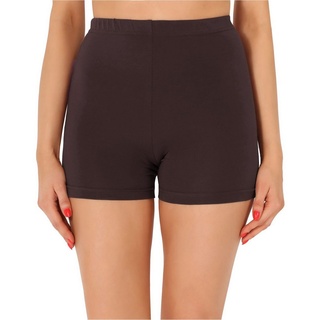 Merry Style Leggings Damen Shorts Radlerhose Unterhose kurze Hose Boxershorts MS10-358 (1-tlg) aus Baumwolle braun