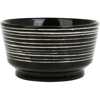 GENEVIEVE LETHU 536207 Schale 61 cl Steingut – Kollektion Les Spulen de Calabries – Ø 13 cm H 7 cm – Farbe Schwarz