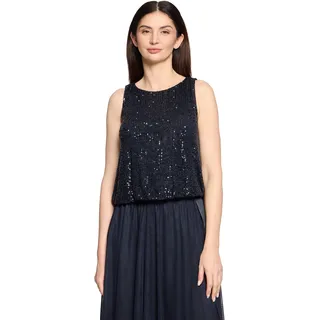 Vera Mont Damen im Glitzer-Look Blau L