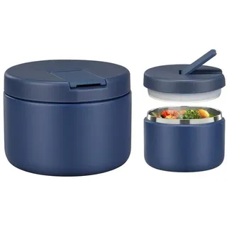 luxuskollektion Thermobehälter Edelstahl auslaufsicher Weithals Kinder 350ml Blau