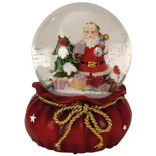 Spieluhr Schneekugel Ø 11 cm x 15 cm Weihnachten Weihnachtsmann Spieldose