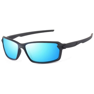 FIDDY Sonnenbrille Polarisierte Unisex-Sonnenbrille, Outdoor-Fahrradbrille (1-St) Sportsonnenbrillen elastische Farbe bunte Brillenserie blau|schwarz